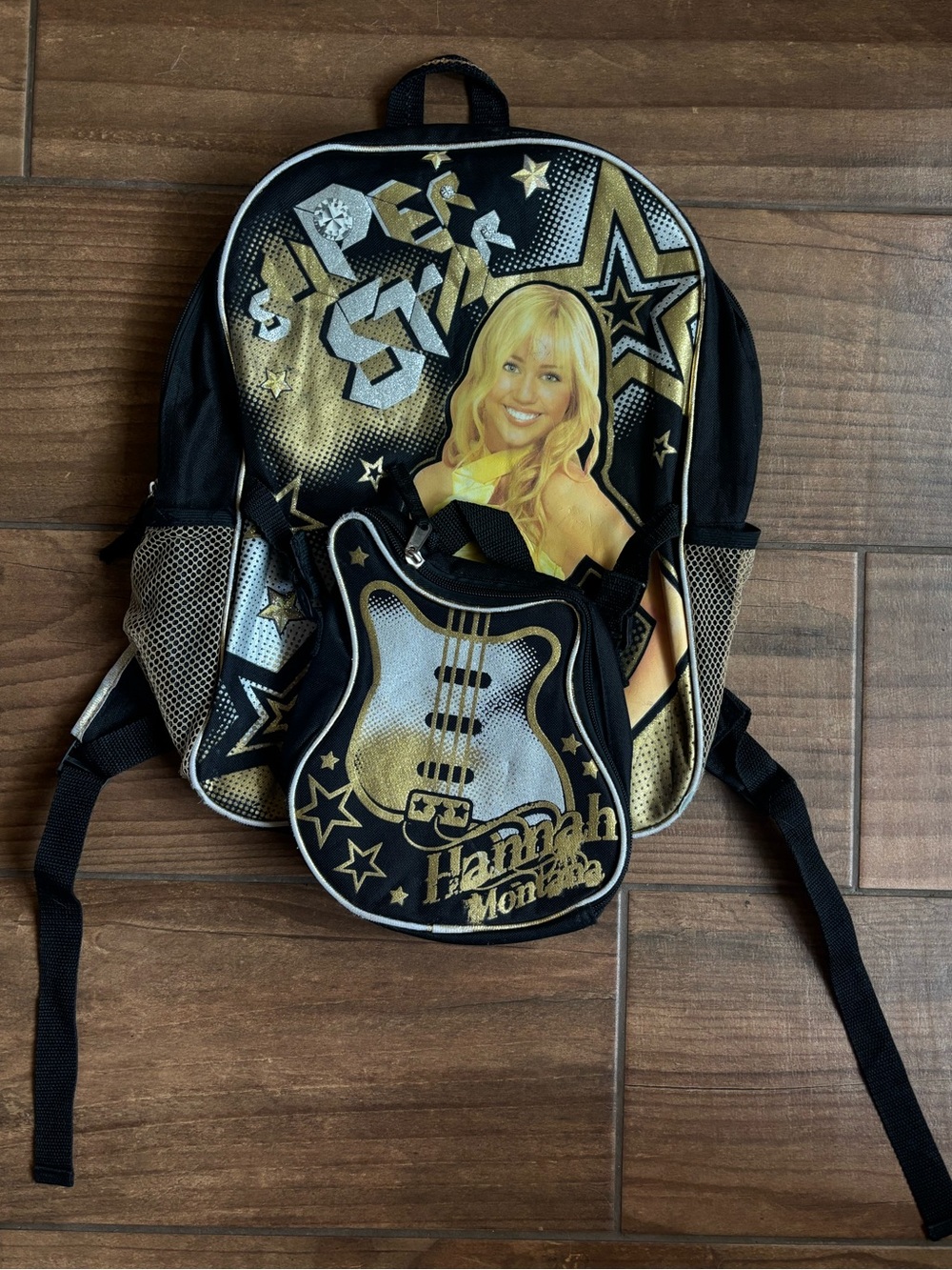 Vintage Hannah Montana Miley Cyrus Backpack & Lunch Box Set Y2K Disney